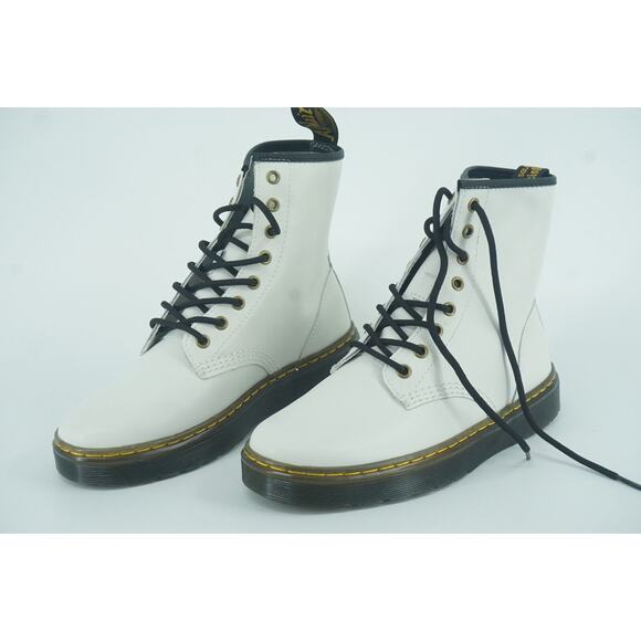 Doc Martens Zavala White 8 Eyelet Combat Ankle Boot size 9 US 41 EU Black - Picture 3 of 12